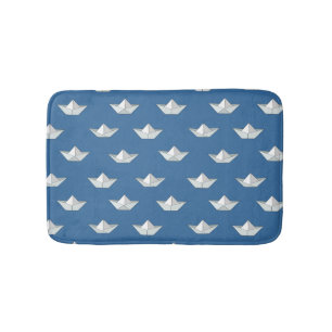 Tapis De Bain Les Bateaux Origami Sur Le Motif De L'Eau