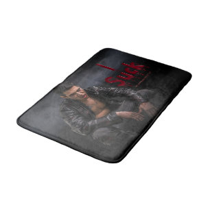 Tapis De Bain Les crocs de la pâle figure vampirique d'Halloween