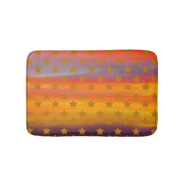 Tapis De Bain Les Étoiles Du Désert Du Sud-Ouest Et Les Rayures  (Devant)