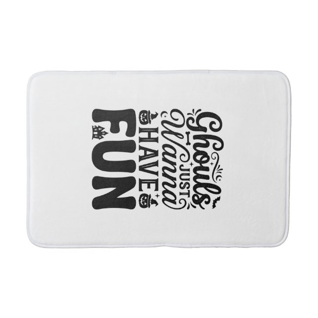 Tapis De Bain Les goules veulent juste s'amuser SVG Halloween vi (Devant)