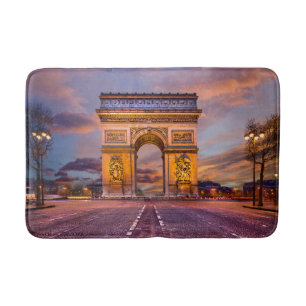Tapis De Bain Les monuments Arc de Triomphe, Paris France