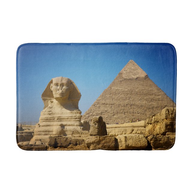 Tapis De Bain Les monuments | Sphinx & Pyramide d'Egypte (Devant)