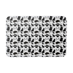 TAPIS DE BAIN LES MOTIFS DE CHATS NOIRS