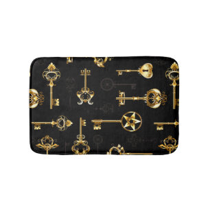 Tapis De Bain Les Patters de Seamless avec Golden Keys