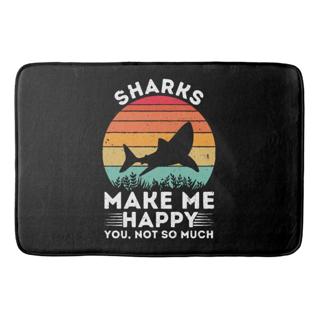 Tapis De Bain Les requins me rendent heureux, vous pas tant que  (Devant)