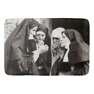 Tapis De Bain Les soeurs fument la photographie Vintage