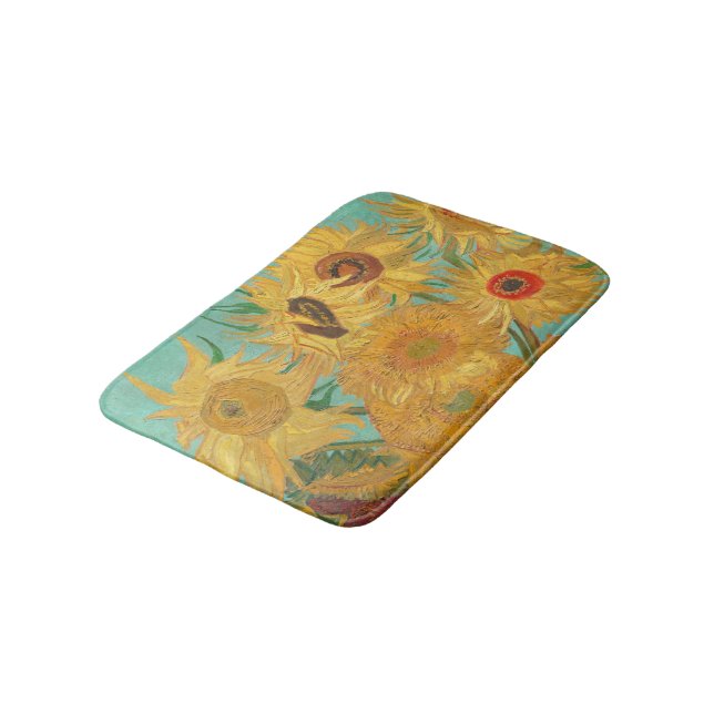 Tapis De Bain Les tournesols de Van Gogh (Angle)