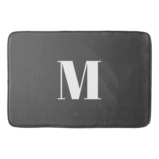 Tapis De Bain LETTRE INITIALE GRECQUE CLAIR MONogramme Moderne (Devant)