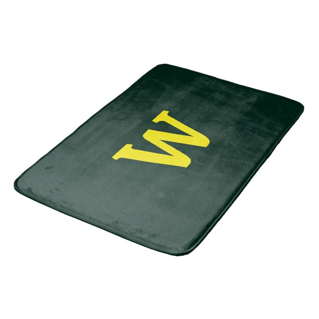 Tapis De Bain LETTRE initiale jaune vif moderne (Angle)