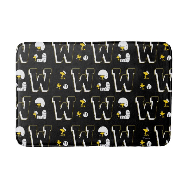 Tapis De Bain Lettre sport Woodstock Varsity Motif (Devant)
