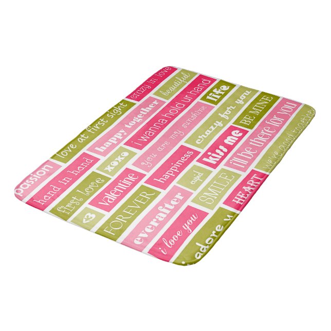 Tapis De Bain Lettres d'amour (Angle)