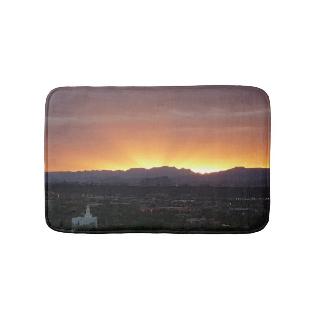 Tapis De Bain Lever de soleil sur le paysage de St. George Utah (Devant)