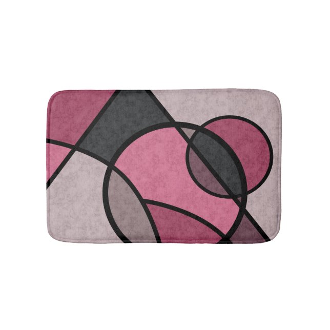 Tapis De Bain Lever rose, abstrait (Devant)