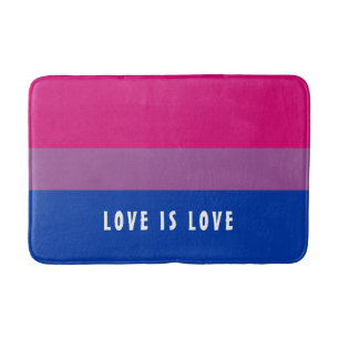 Tapis De Bain LGBT Rainbow Bisexual Pride drapeau Texte personna