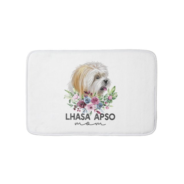 Tapis De Bain Lhasa Apso Chemise Cadeaux Chien Maman (Devant)