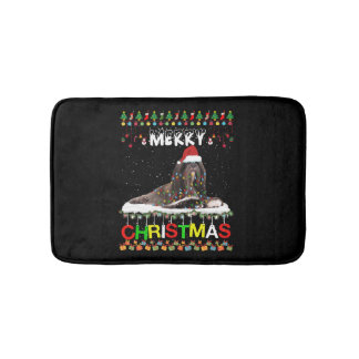 Tapis De Bain Lhasa Apso sapin de Noël pyjama de Noël Chien de N