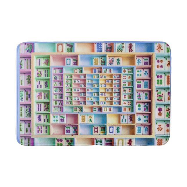Tapis De Bain L'heure-milliampère Jongg couvre de tuiles le (Devant)