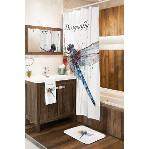 Tapis De Bain libellule colorée personnalisable