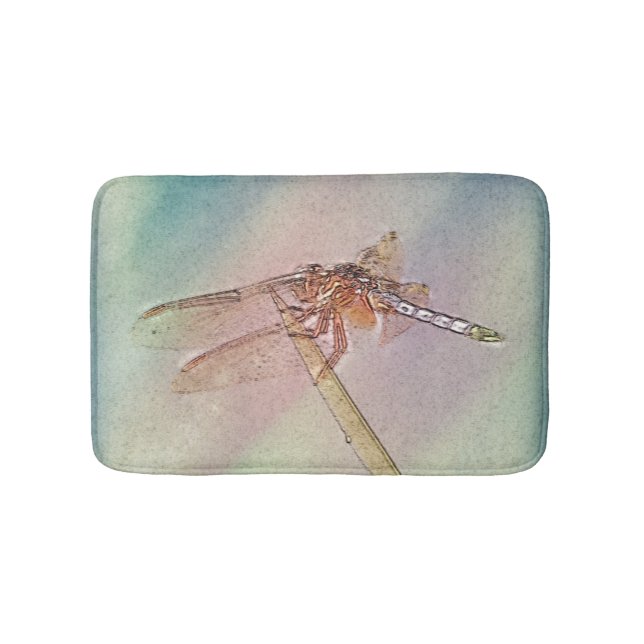 Tapis De Bain Libellule en pastel (Devant)