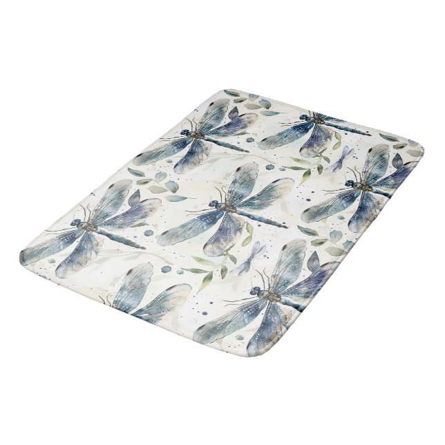 Tapis De Bain Libellules bleues (Angle)