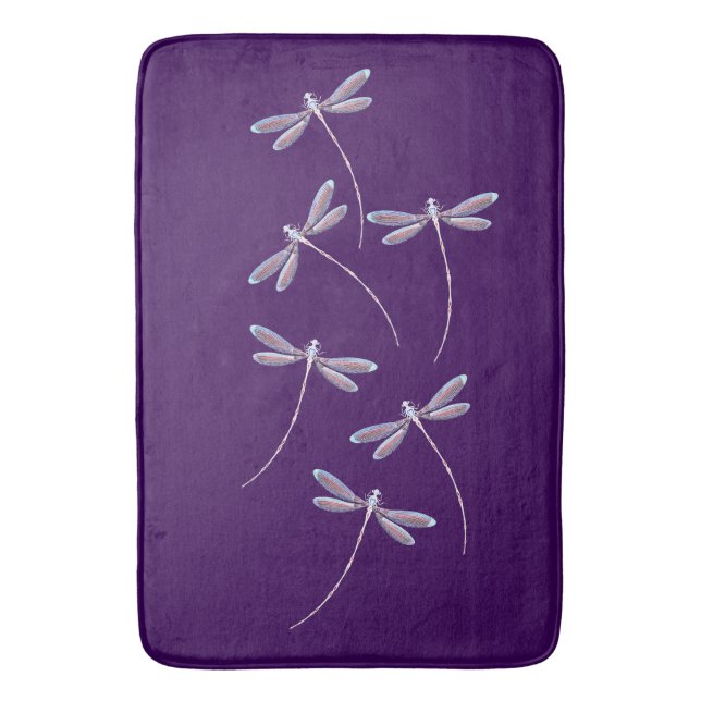 Tapis De Bain Libellules en vol (devant Vertical)