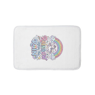 Tapis De Bain Licorne Arc-en-ciel Après la Pluie Vecteur Premium