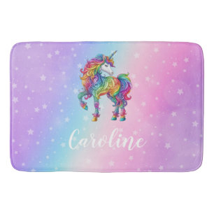 Tapis De Bain licorne colorée magique