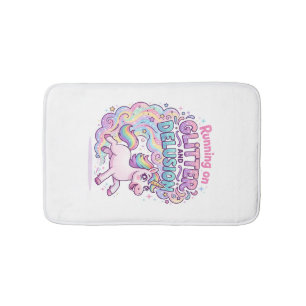 Tapis De Bain Licorne courant sur Brillant et Illusion Charme M