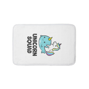 Tapis De Bain Licorne de Narval Mignonne Équipe Drôle de Licorne
