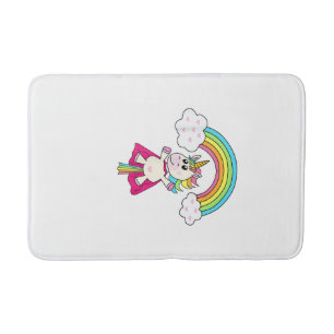 Tapis De Bain Licorne de super-héros vole au T-Shirt T-Shirt arc
