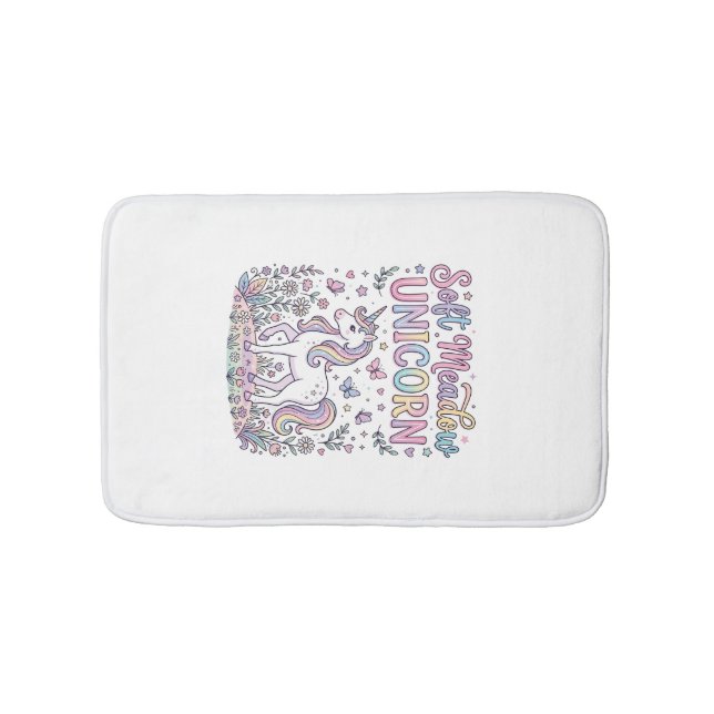 Tapis De Bain Licorne Douce Prairie Licorne Adorable Conception  (Devant)