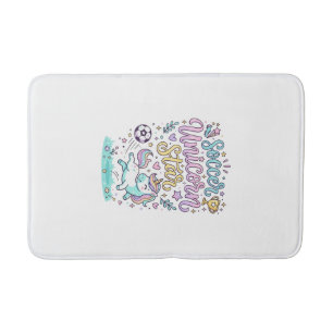 Tapis De Bain Licorne Football Licorne Étoile Mignon