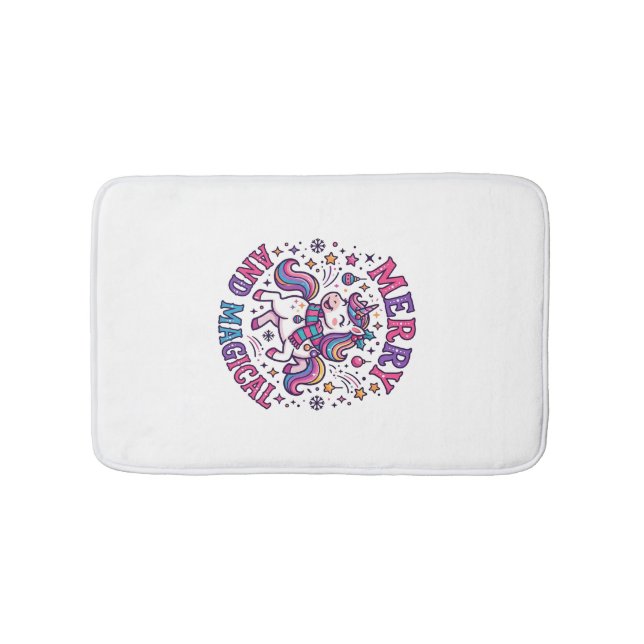 Tapis De Bain Licorne Joyeuse et Magique (Devant)