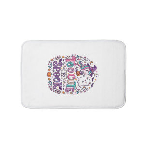 Tapis De Bain Licorne trop mignonne pour effrayer l'art coloré d