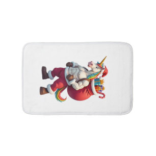 Tapis De Bain Licorne Vilain Blague Drôle Noël Matin Famille