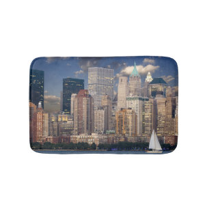 Tapis De Bain Ligne aérienne de New York sur Hudson River