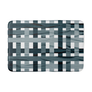 Tapis De Bain Ligne ombrée bleue