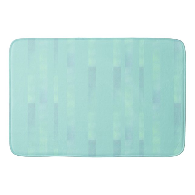 Tapis De Bain Lignes de barres d'aquarelle turquoise turquoise (Devant)