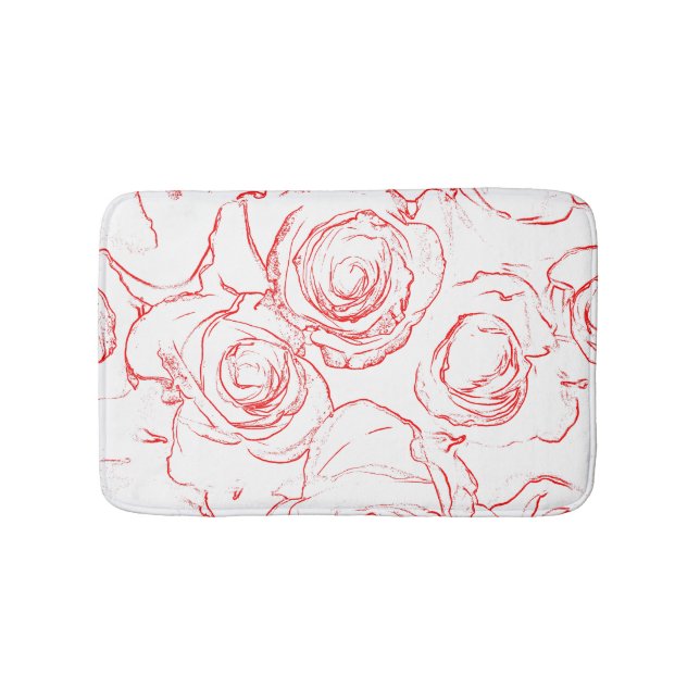 Tapis De Bain Lignes directrices de Red Roses (Devant)