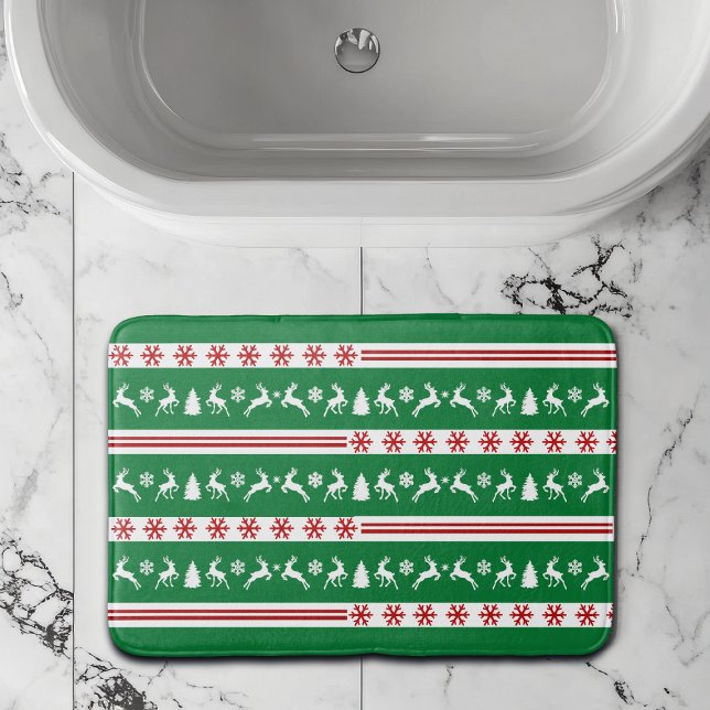 Tapis De Bain Lignes Élégantes de Snowflakes (Créateur téléchargé)