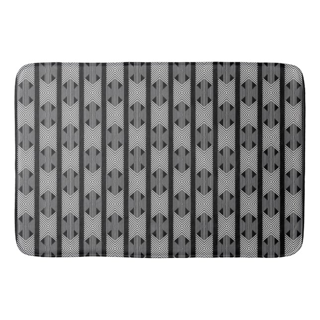 Tapis De Bain Lignes noires et blanches (Devant)