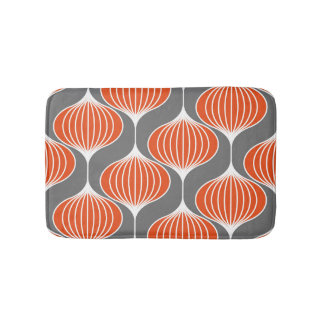 Tapis De Bain Lignes ondulées : motif vintage géométrique.