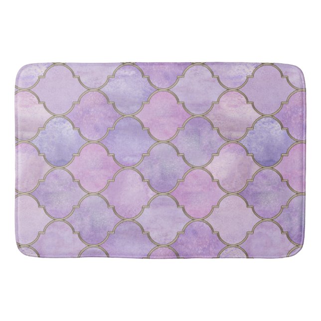 Tapis De Bain Lilac et Gold Marocain (Devant)