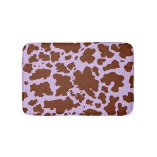 Tapis De Bain Lilac Purple moderne et peau Brown de vache Imprim