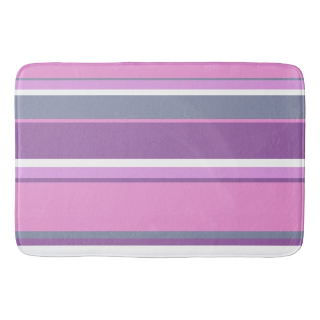 Tapis De Bain Lilac rayures (Devant)