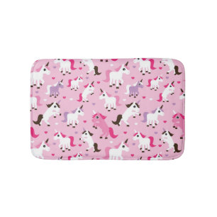 Tapis De Bain l'illustration de licorne badine l'arrière - plan