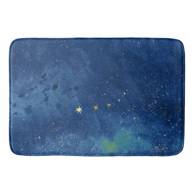 Tapis De Bain L'illustration du ciel étoilé (Devant)