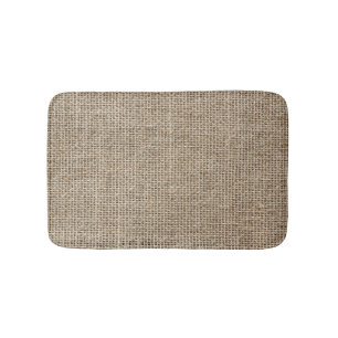 Tapis De Bain Linge brut : Tissu texturé naturel.