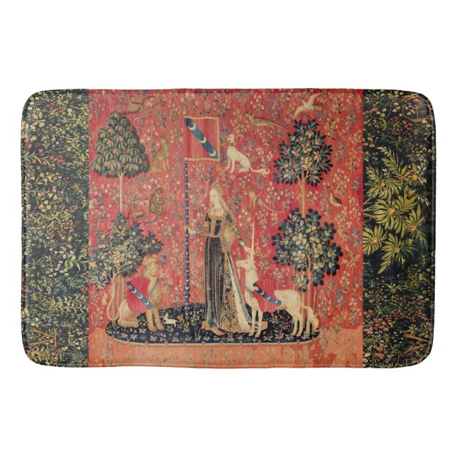 Tapis De Bain Lion D'ENFANCE ET D'UNICORN, Fleurs D'Imaginaires, (Devant)