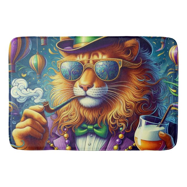 Tapis De Bain Lion/Louisiana Mardi Gras (Devant)
